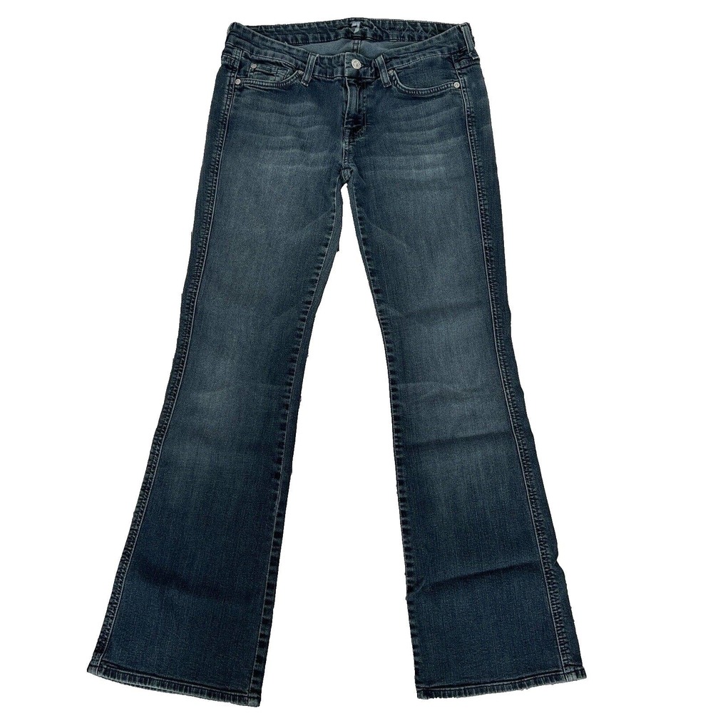 7 Seven For All Mankind Jeans Womens Size 30 BootCut A Pocket Denim Inseam 30.5"